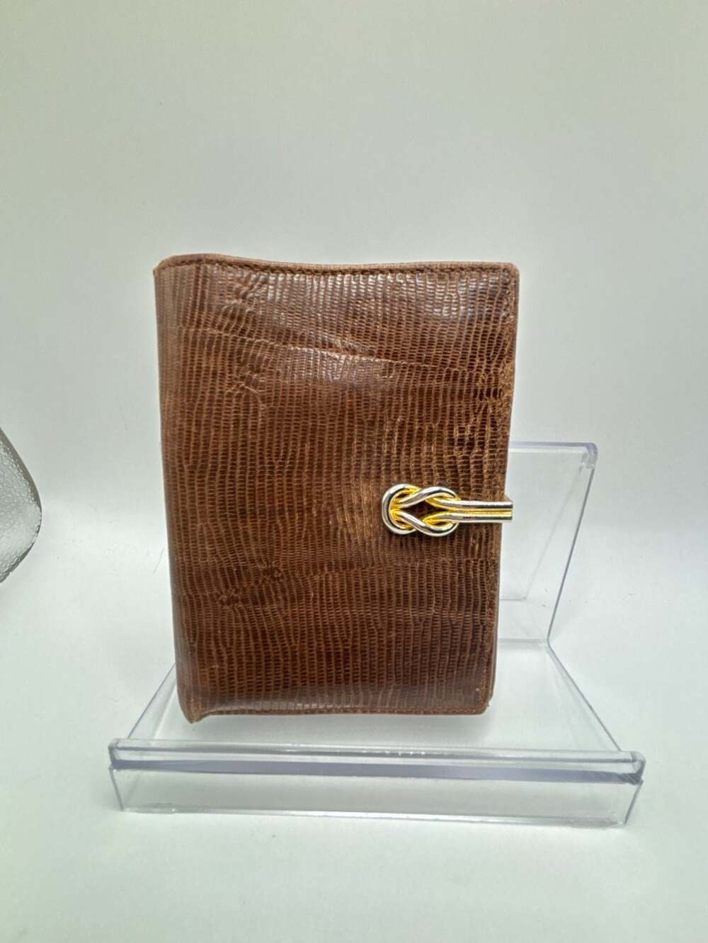 Neiman Marcus Brown Lizard Leather Wallet